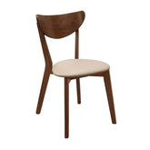 Coaster Kersey Dining Side Chairs with Curved Backs Beige and Chestnut (Set of 2) Model 103062